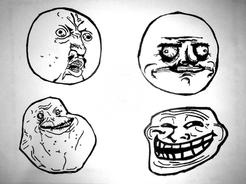 「Troll Face - 繼續耍人！」 壁紙