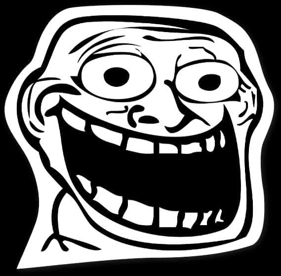 Trollface 迷因 黑與白 壁紙