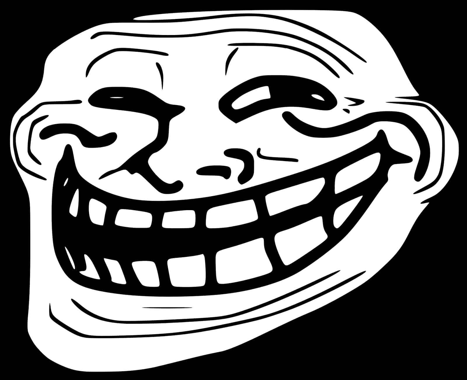 Trollface 惡搞表情黑白版 壁紙