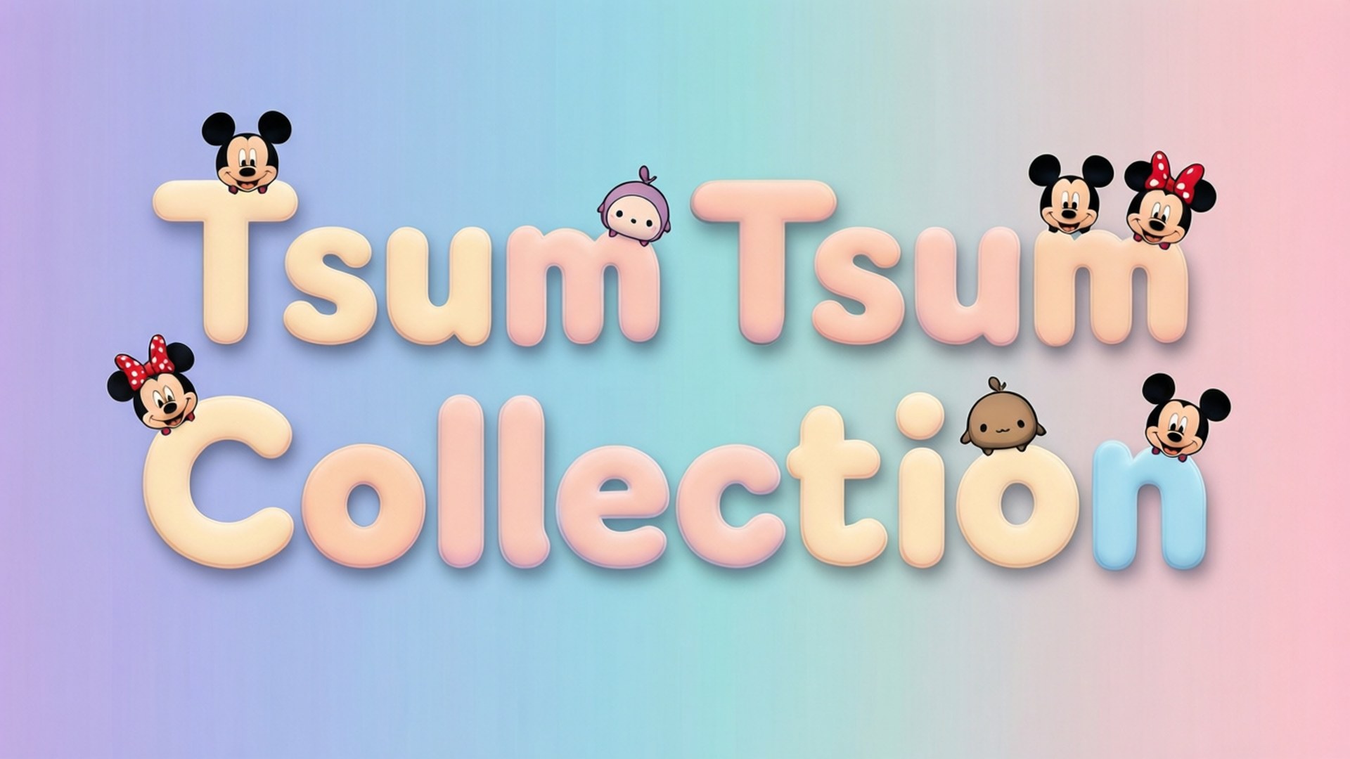 Tsum Tsum 系列字體設計 壁紙