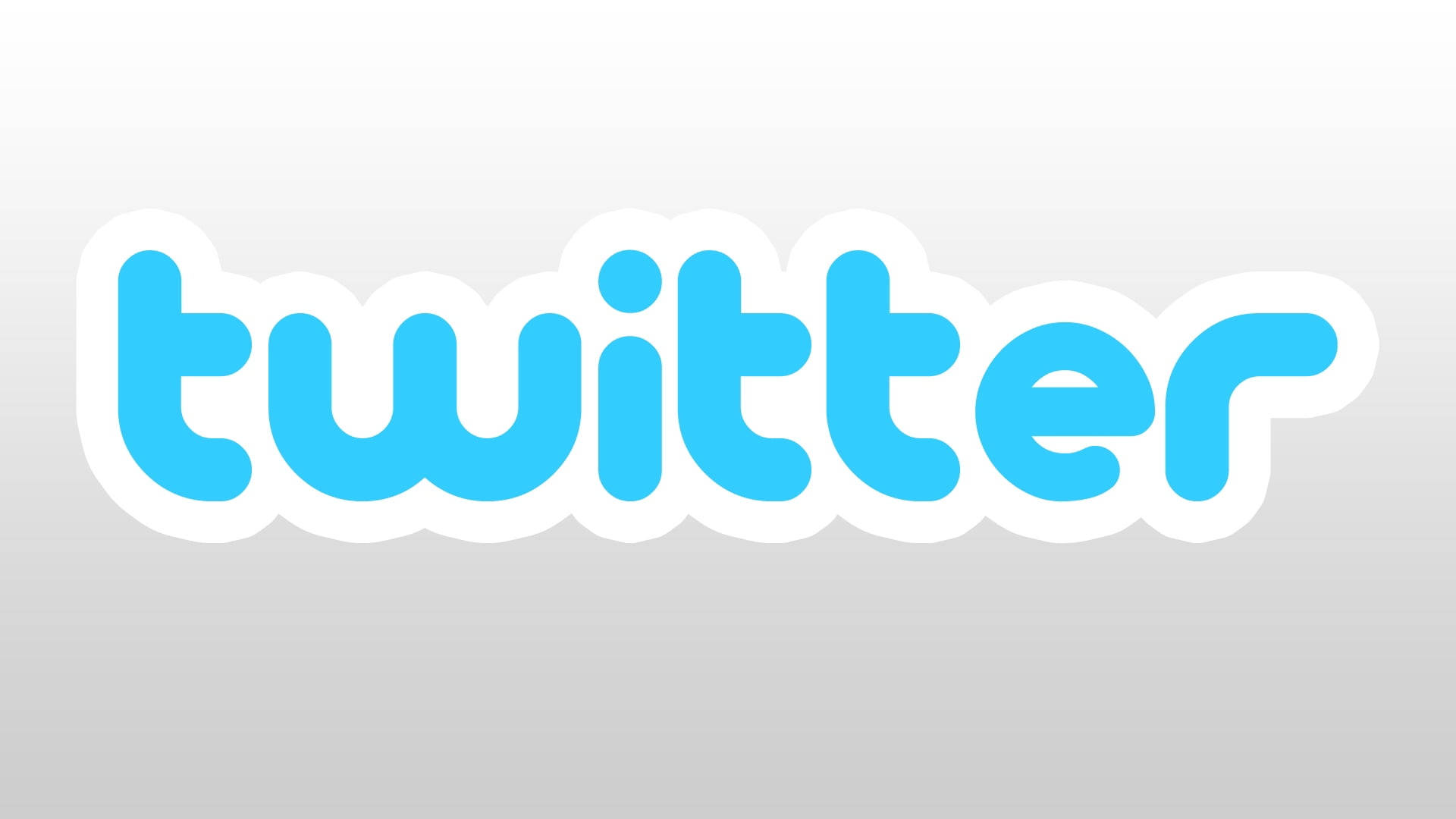 Twitter 桌布 壁紙 — Twitter 標誌以亮藍色搭配白色外框，置中於柔和灰色漸層背景上。