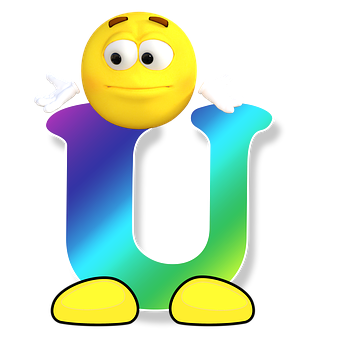 笑臉字母U 壁紙