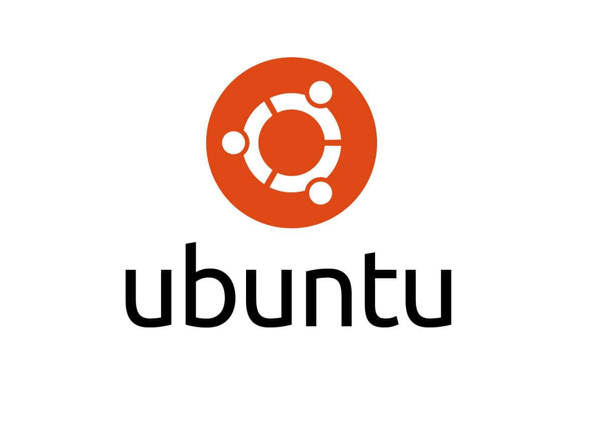 ubuntu 桌布 壁紙 — Ubuntu 標誌，橙色圓圈和三個白點在白色背景上。
