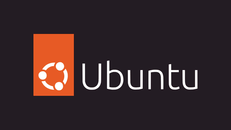 ubuntu 桌布 壁紙 — Ubuntu 標誌，橙色正方形和白色圓形符號在深色背景上。