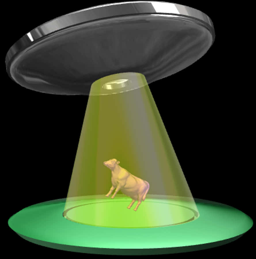 UFO 綁架乳牛插畫 壁紙