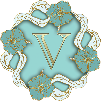花體字母V設計 壁紙