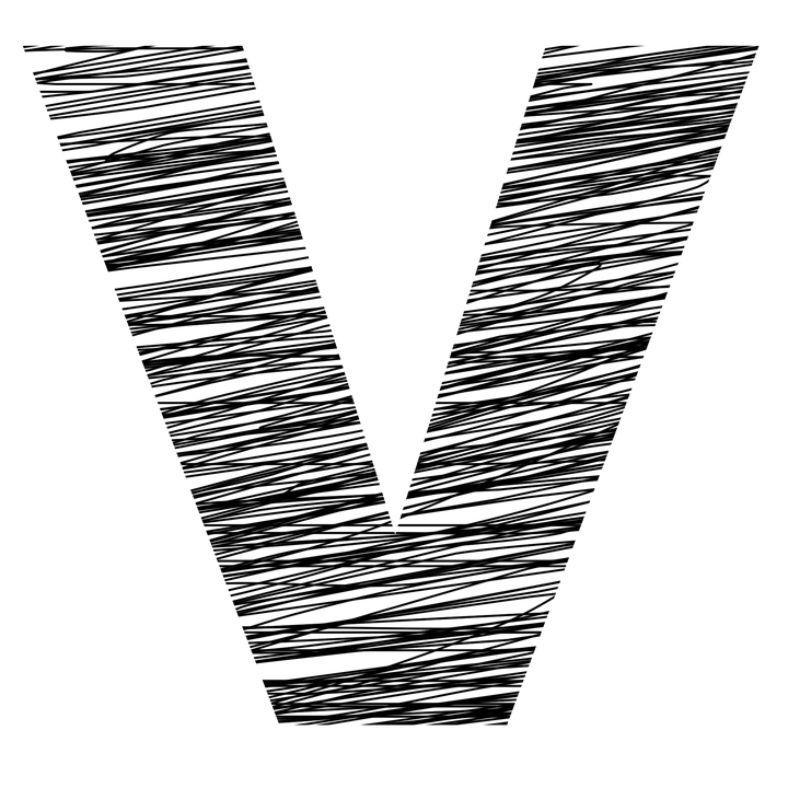 塗鴉風格字母V 壁紙