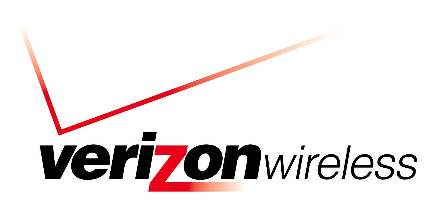 威訊 桌布 壁紙 — Verizon Wireless 標誌，帶有紅色勾號和粗體黑色文字，白色背景。