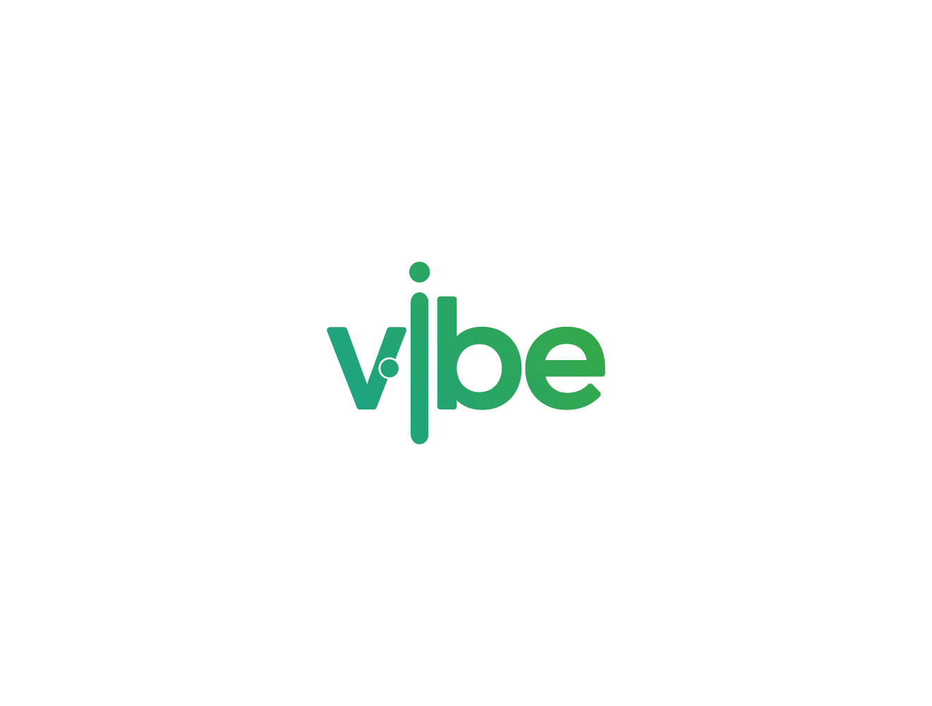 vibee 標誌設計 - 一個帶有「vibee」字樣的綠色標誌 壁紙