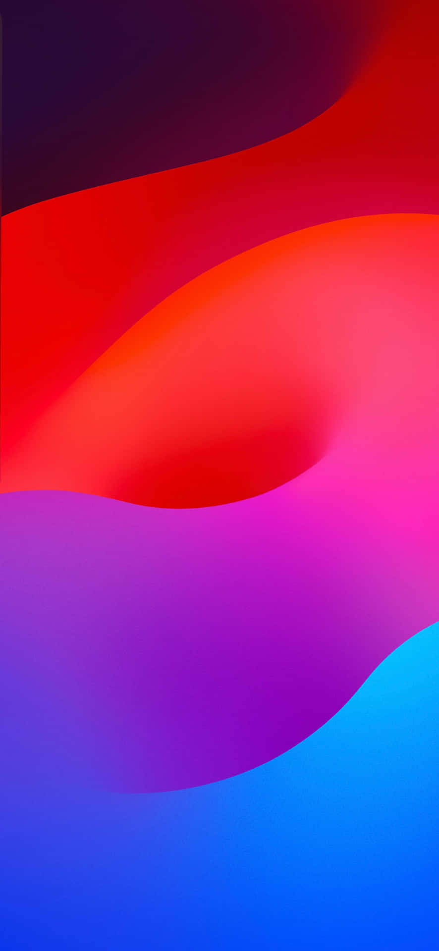 紅色、紫色和藍色抽象數位藝術的平滑流動漸變。 — 頂級 iPhone 桌布 壁紙