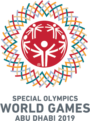 Special Olympics World Games Abu Dhabi 2019 標誌，帶有風格化人物和彩色帶。 — Jordan Logo 壁紙