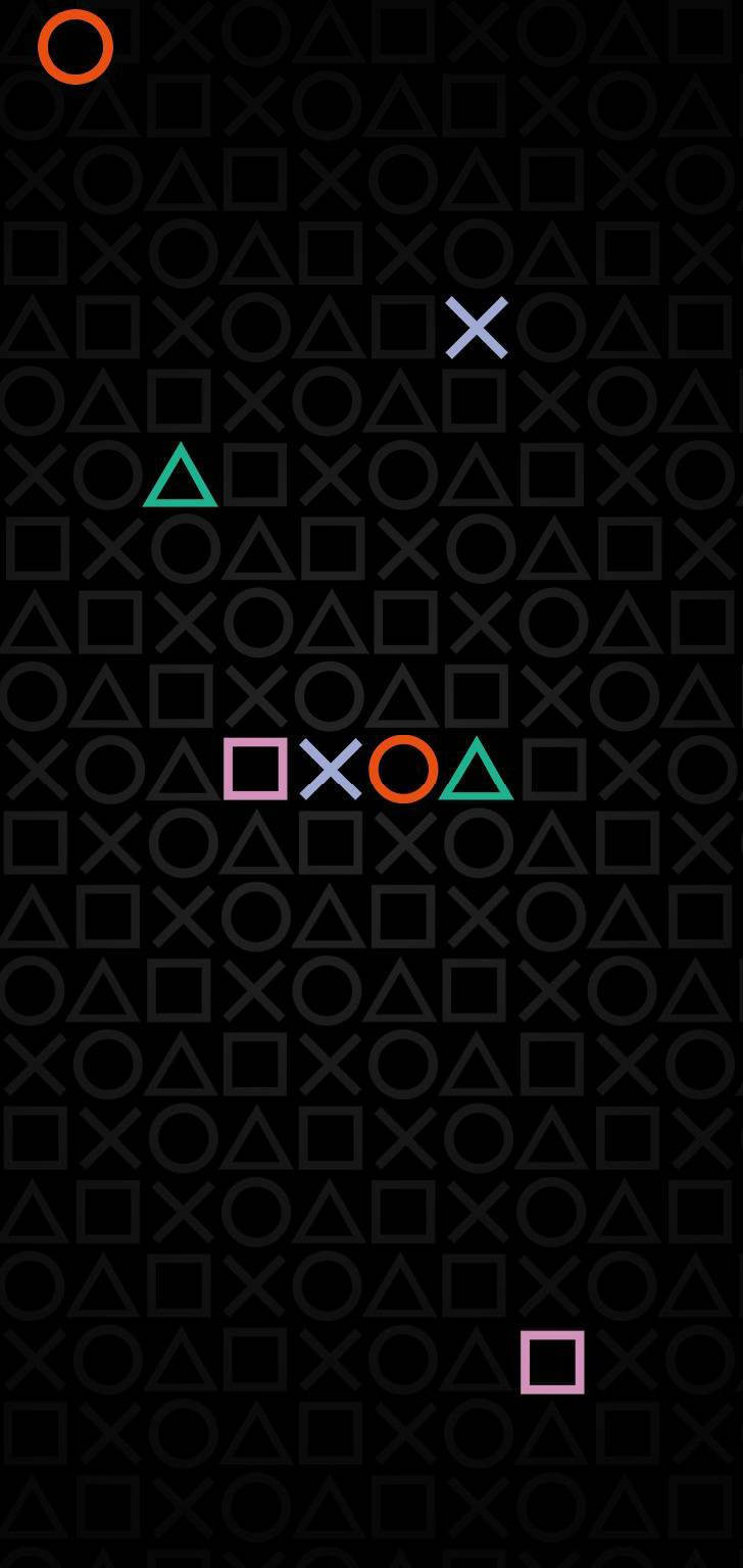 深色幾何圖案背景上的霓虹 PlayStation 標誌