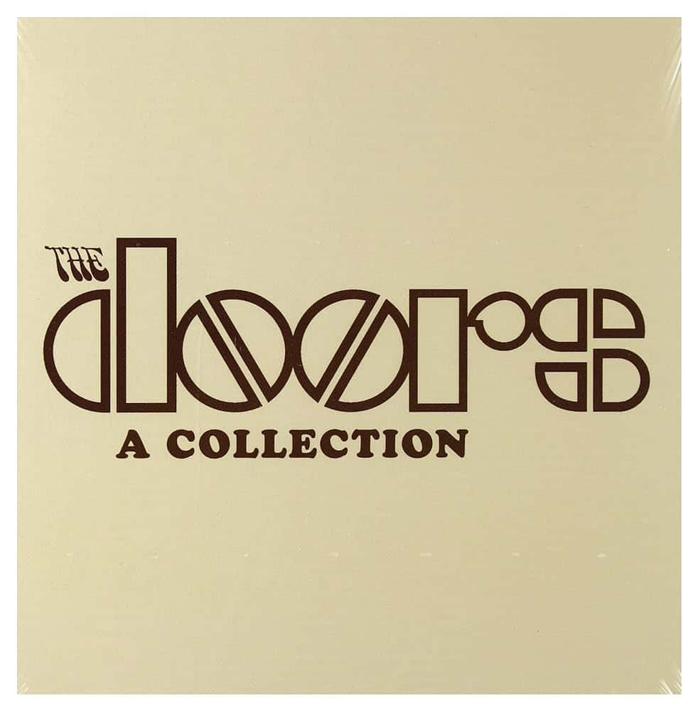  壁紙 — The Doors 的復古專輯封面，在奶油色背景上使用粗體棕色字體。
