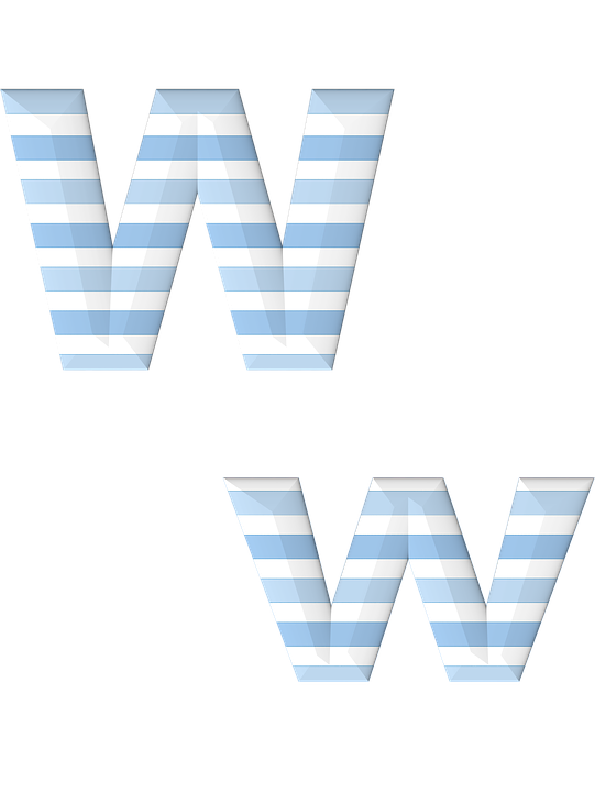 條紋字母W設計 壁紙