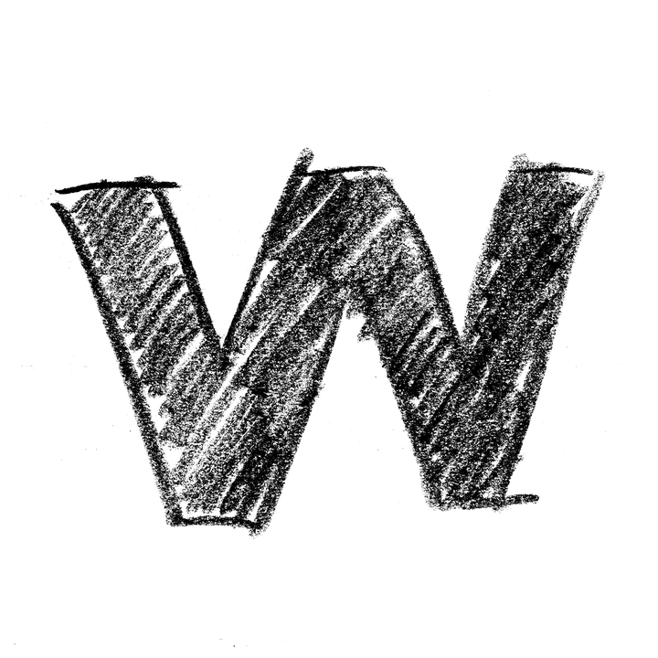 黑板風格字母W 壁紙