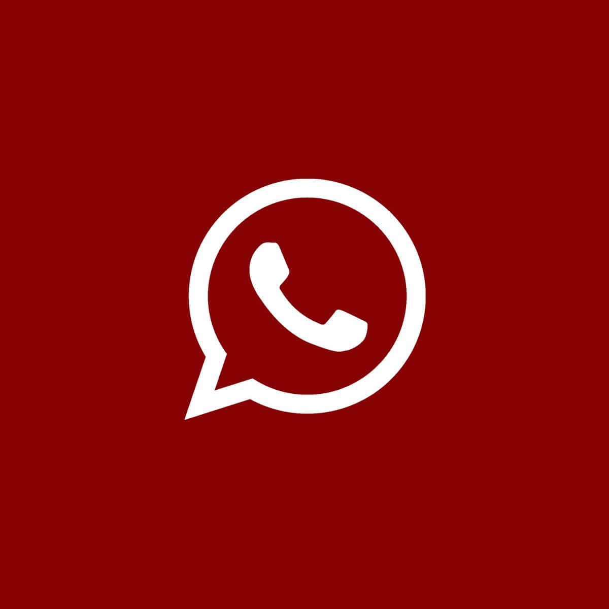 WhatsApp 標誌在紅色背景上 壁紙