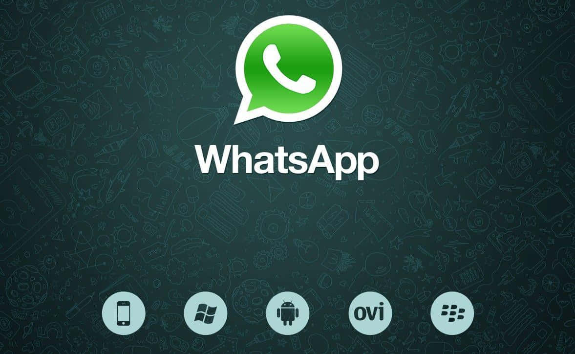 WhatsApp 標誌搭配多種圖示 壁紙