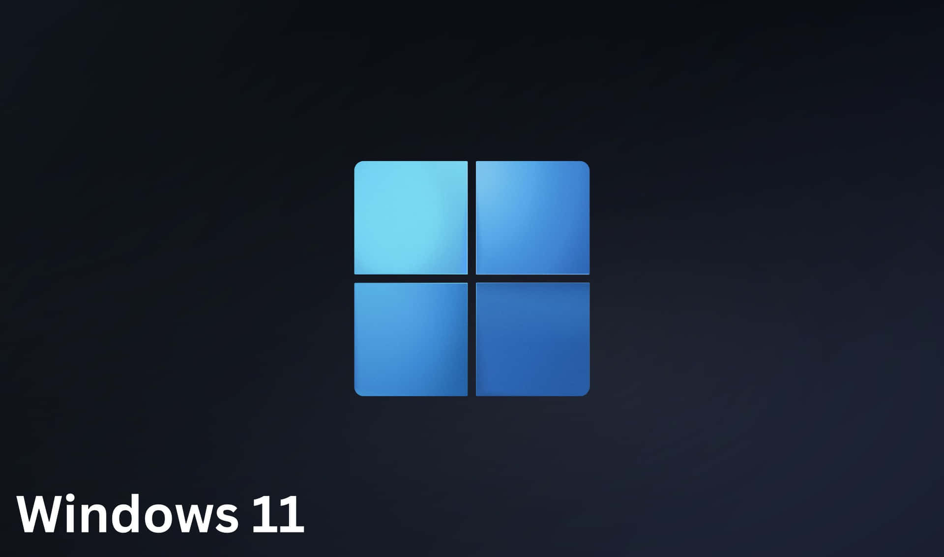 Windows 10標誌配藍色方塊 — Windows 11 壁紙