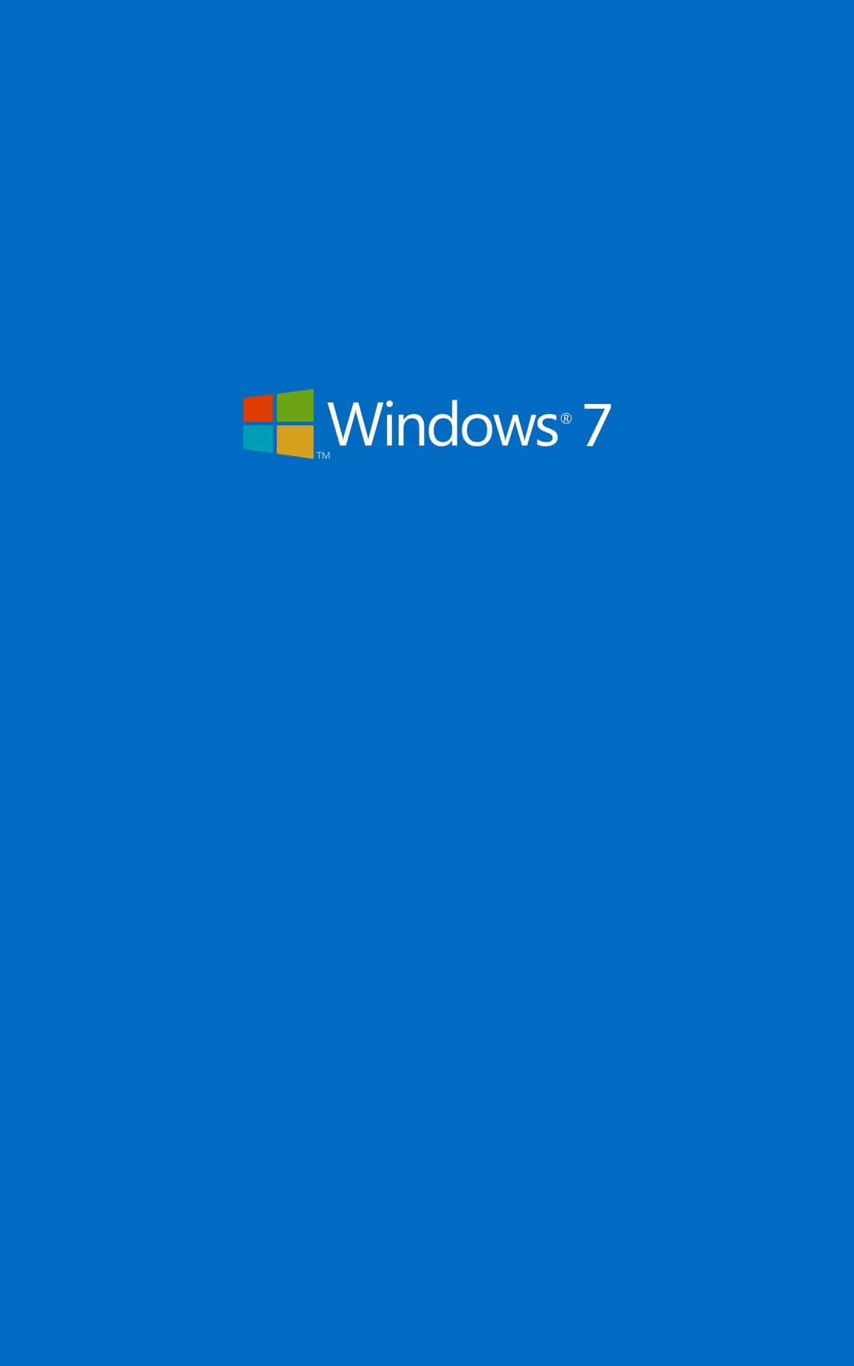 藍色背景上的 Windows 7 標誌 — Windows 7 壁紙