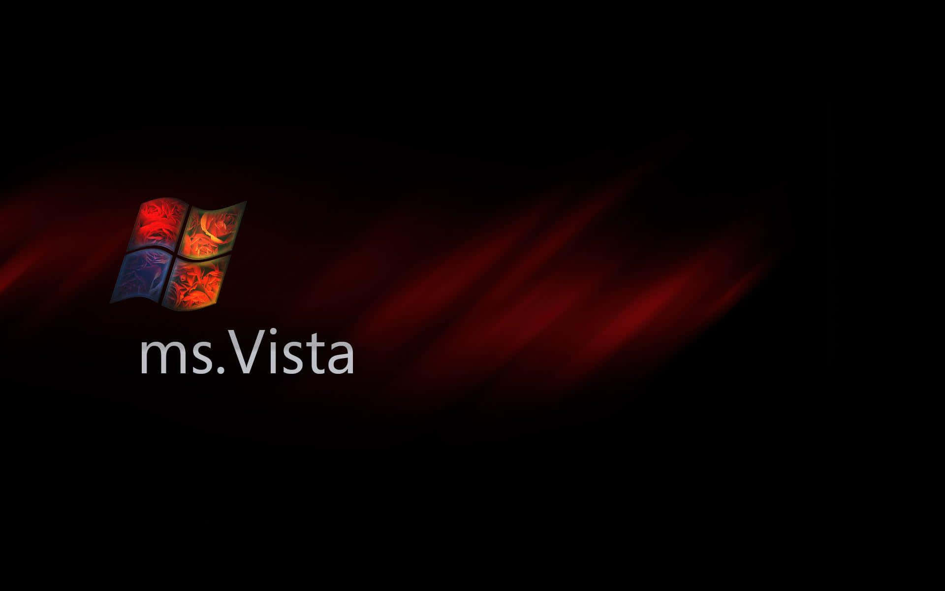 Windows Vista 標誌，在黑暗背景上帶有紅色和藍色發光面板。 — Windows Vista 動態圖片 壁紙