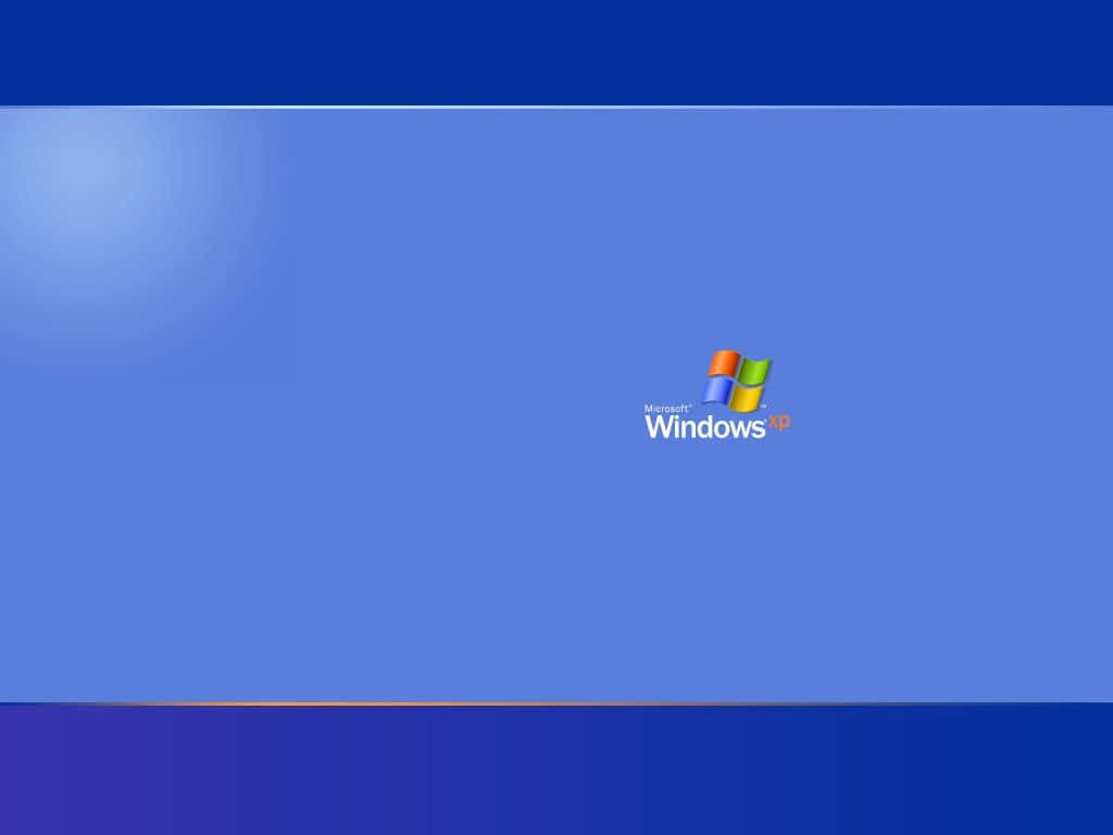 Windows Xp Logo 桌布 壁紙 — Windows XP 標誌居中於帶有深藍色邊框的漸變藍色背景上。