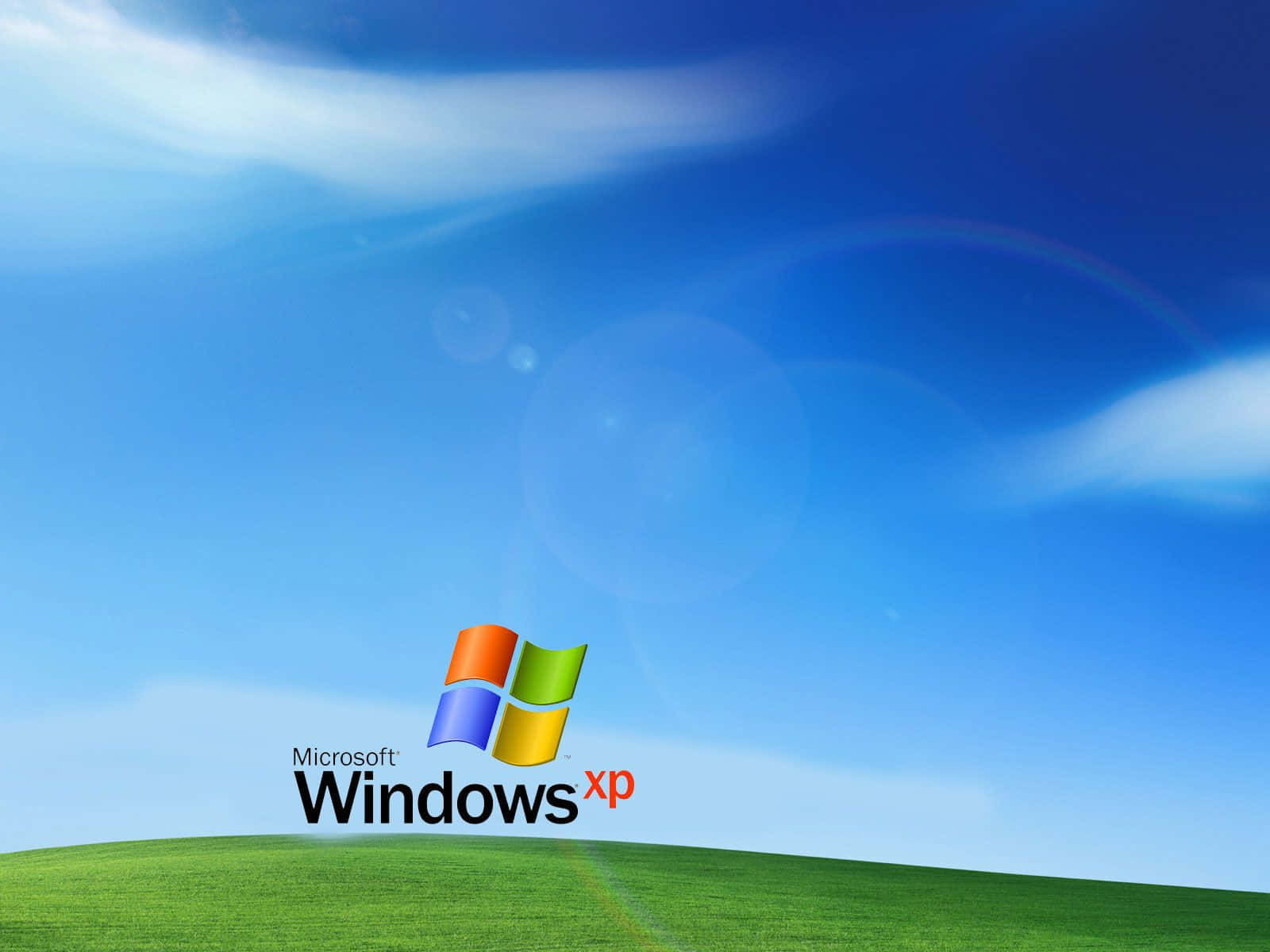 Windows XP 熟悉的藍色背景 壁紙