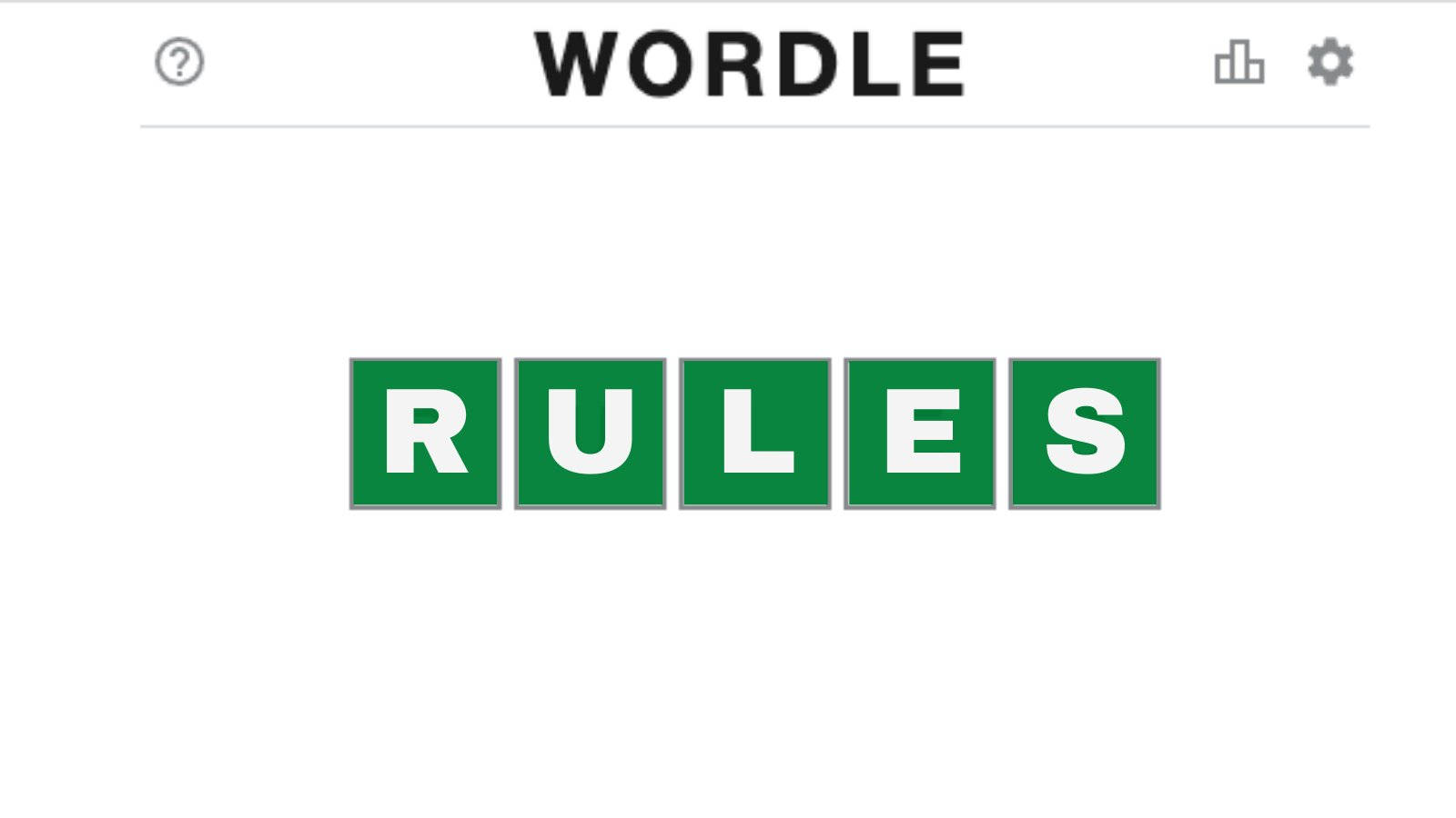 Wordle 桌布 壁紙 — Wordle 遊戲介面在白色背景上以綠色瓷磚顯示粗體白色字母的單詞規則。