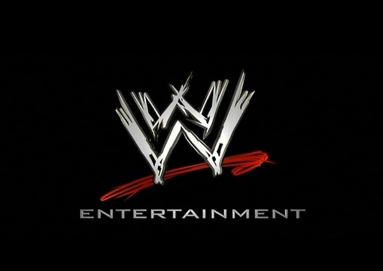 WWE娛樂標誌在黑色背景上 壁紙