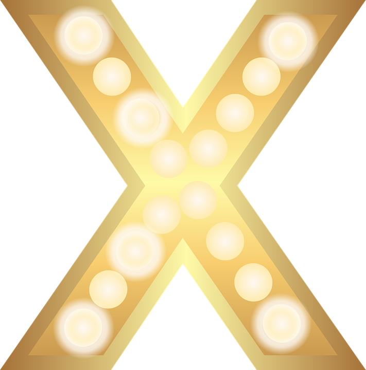 金色帳篷字母X 壁紙