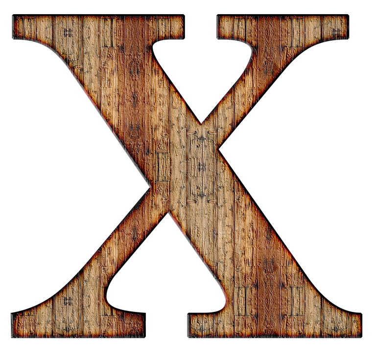 鄉村木質字母X 壁紙