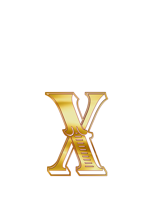 金色字母X設計 壁紙