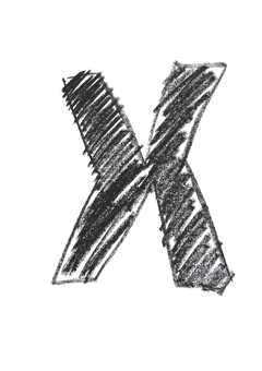 黑板風格字母X 壁紙