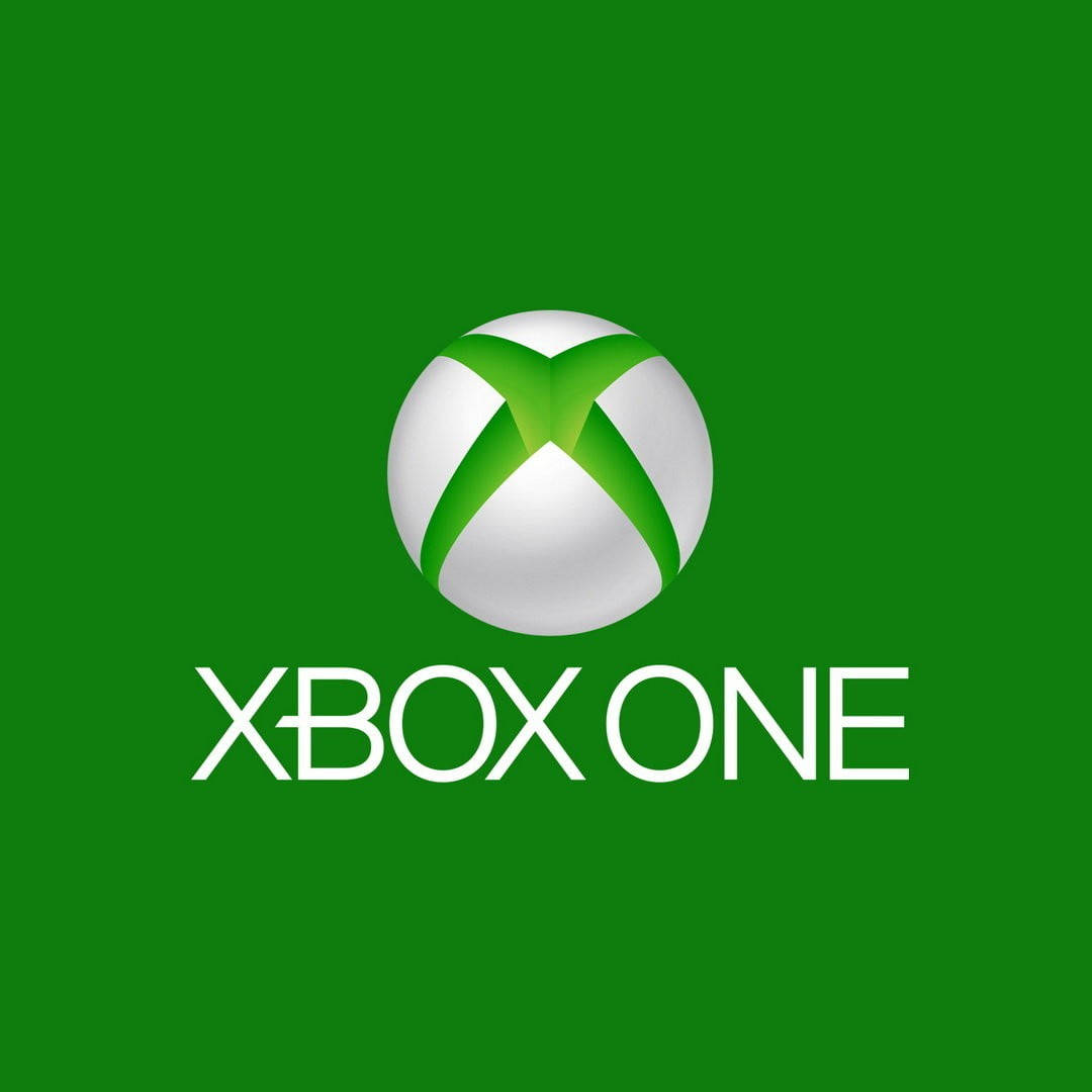 Xbox 桌布 壁紙 — Xbox One 標誌，帶有綠色和白色球體及文字，背景為純綠色。