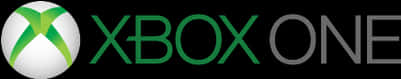 Xbox 桌布 壁紙 — Xbox One 標誌採用綠色和白色的圓形徽章，旁邊是品牌名稱的綠色和灰色文字，並帶有風格化的X。