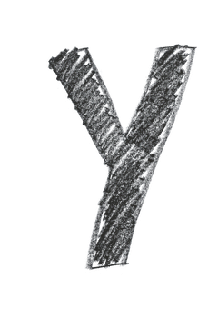 粉筆紋理字母Y 壁紙