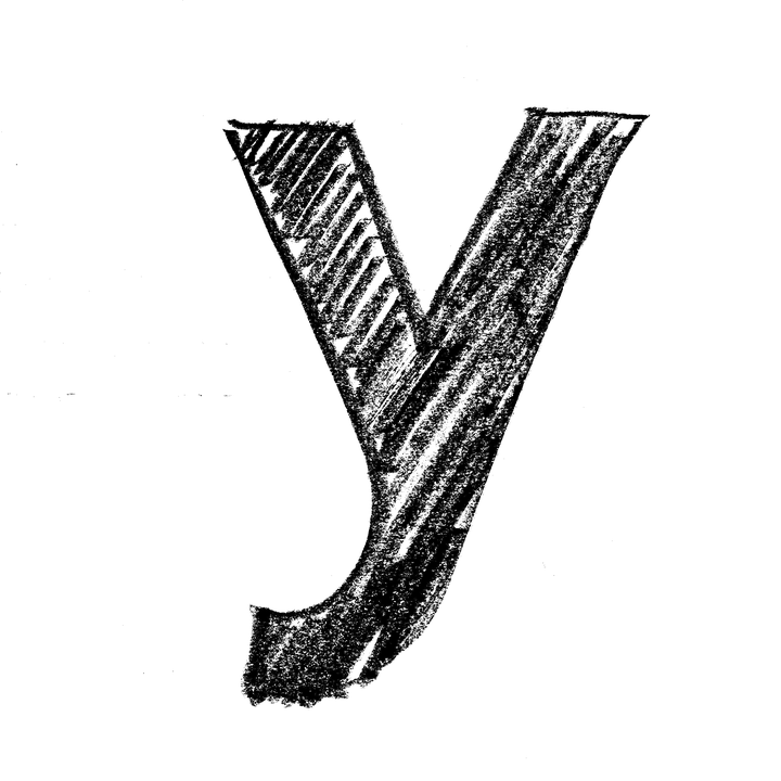 黑板風格字母Y 壁紙