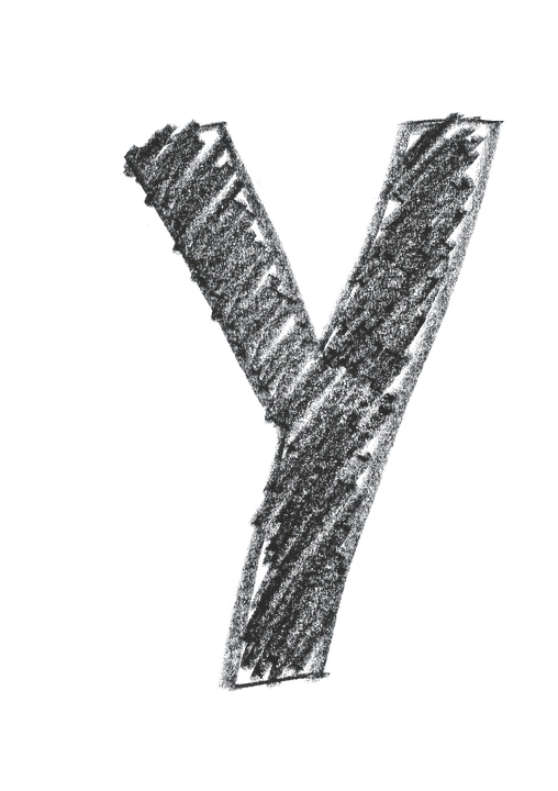 黑板風格字母Y 壁紙
