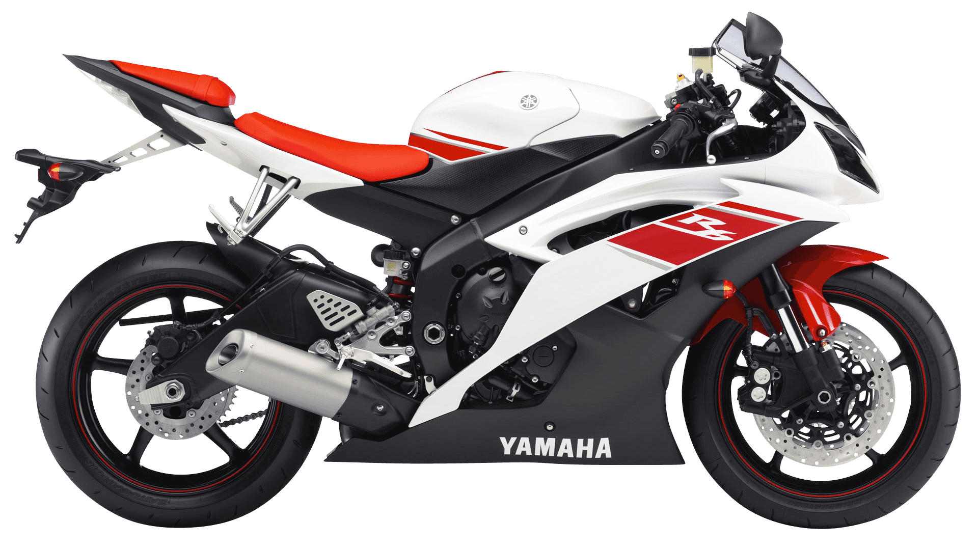 Yamaha 運動型機車紅白配色 壁紙