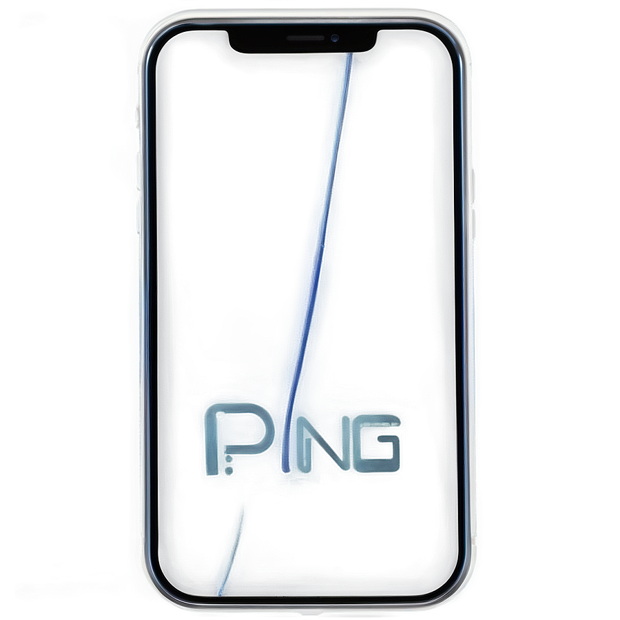 霓虹燈照亮的手機，顯示「PNG」文字，帶有發光的藍色點綴。 — iPhone 11 壁紙