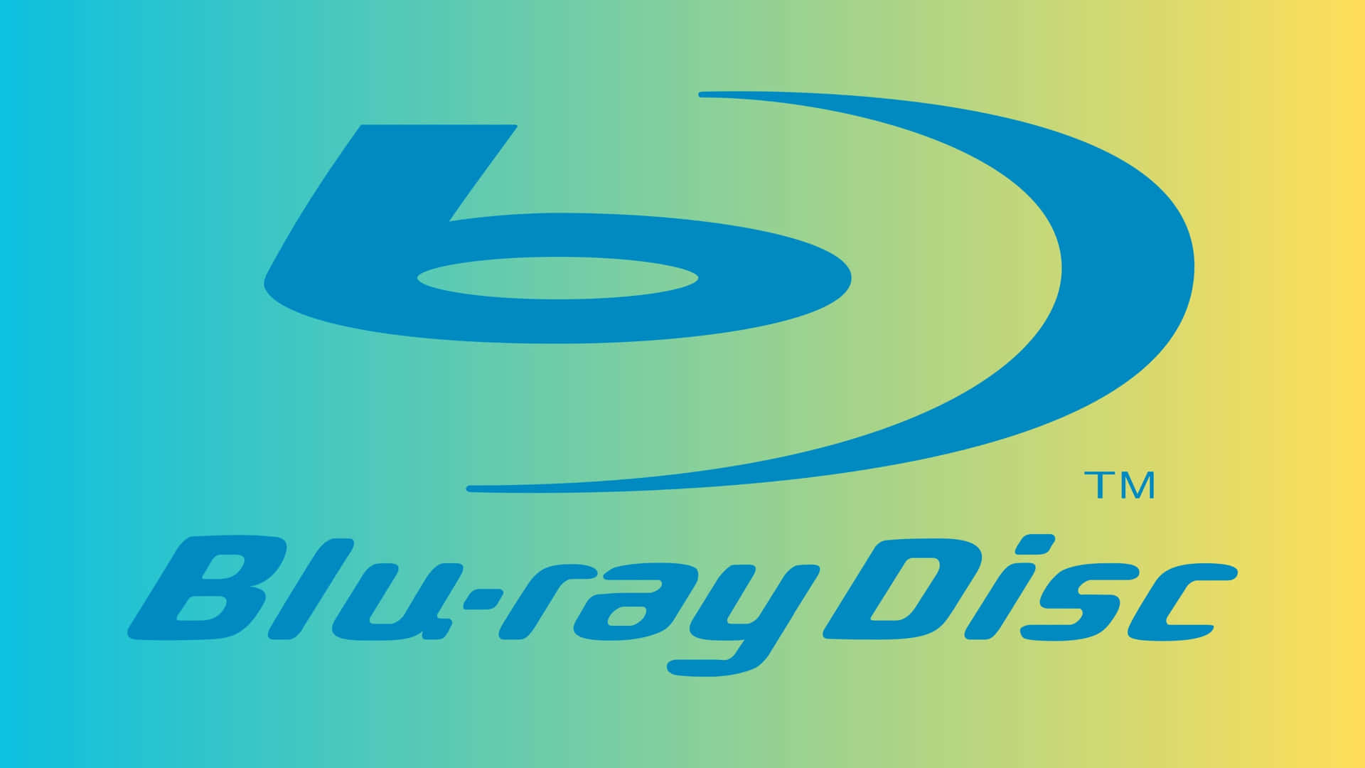 Blu-ray Disc標誌，藍色文字，背景為青色至黃色漸層。 — Valorant Logo 壁紙