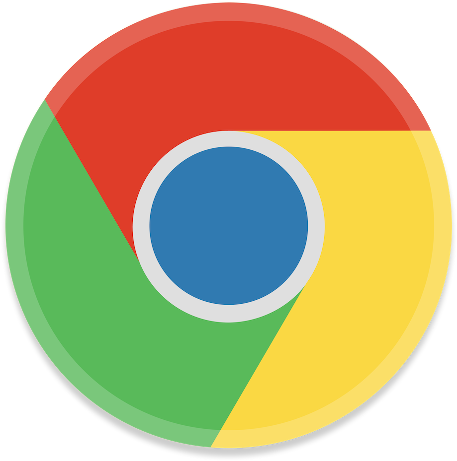 Chrome 瀏覽器標誌，帶有紅色、綠色、黃色和藍色部分。 — Google 壁紙