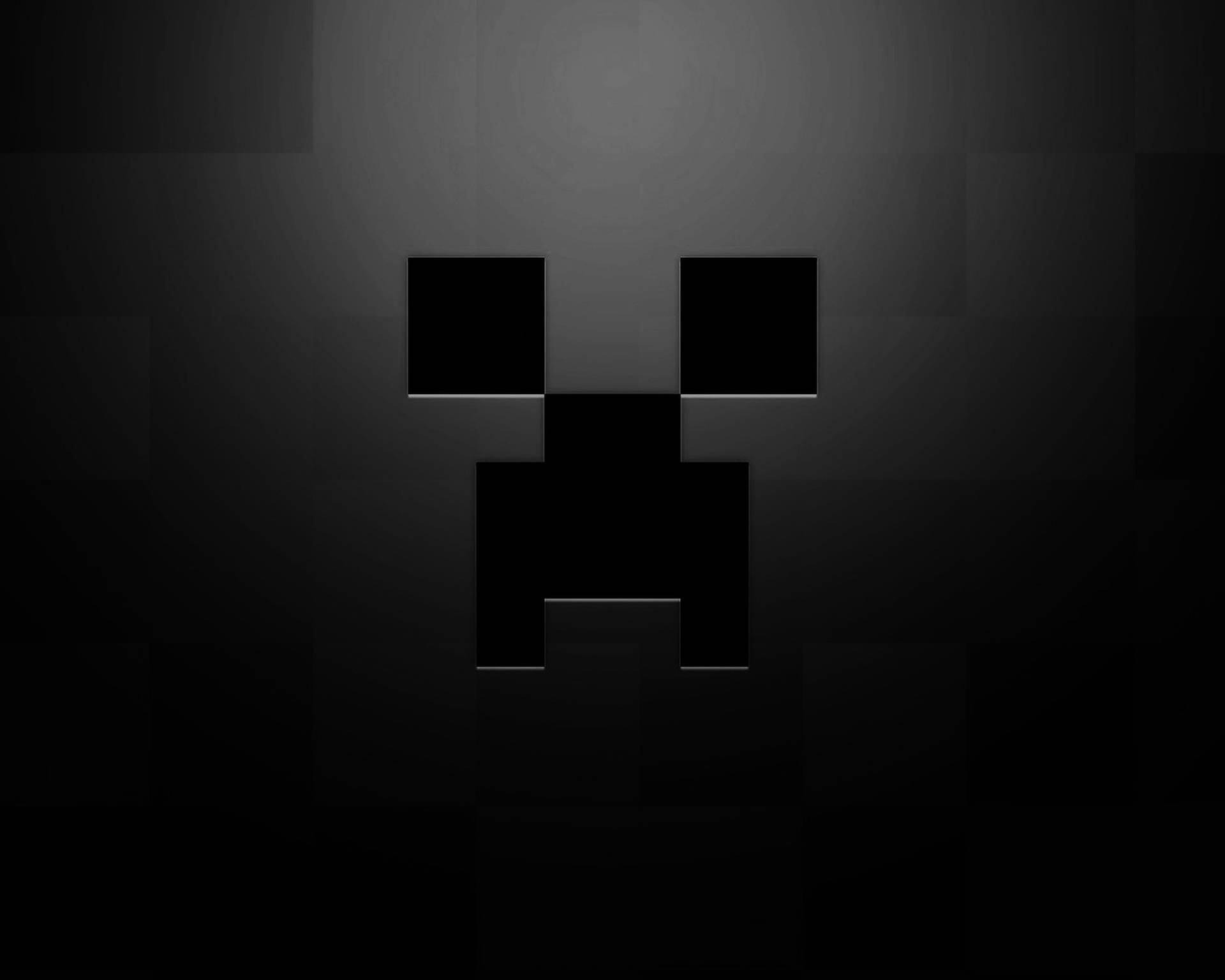 來自Minecraft的像素化苦力怕臉在黑暗中發光 — 我的世界苦力怕 壁紙