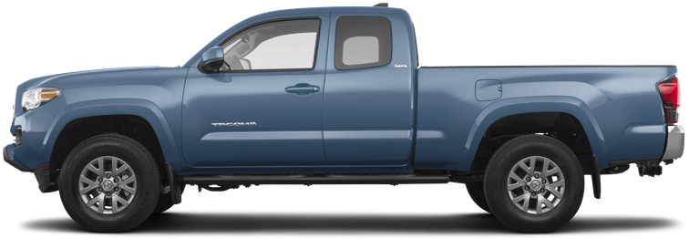 藍色豐田Tacoma pickup貨車側面輪廓。 — Toyota Supra 壁紙