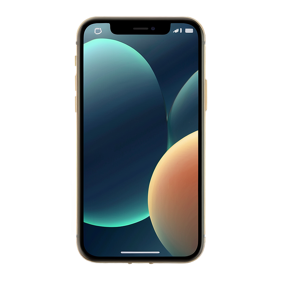 一款現代智慧型手機，邊緣發光，顯示色彩繽紛的抽象桌布。 — iPhone 11 壁紙