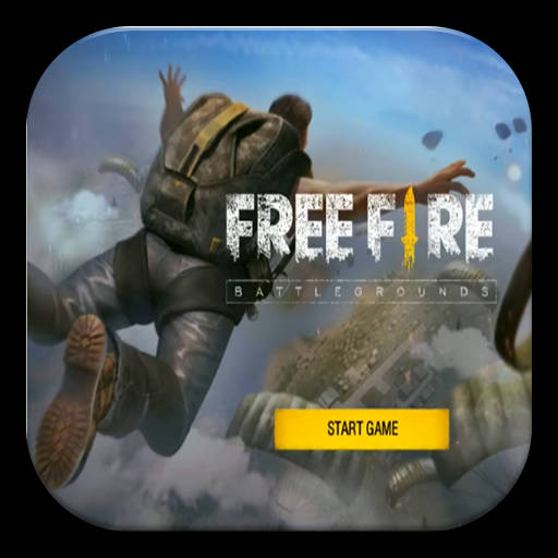 在Free Fire遊戲標誌中，士兵跳傘進入戰鬥。 — Free Fire 壁紙