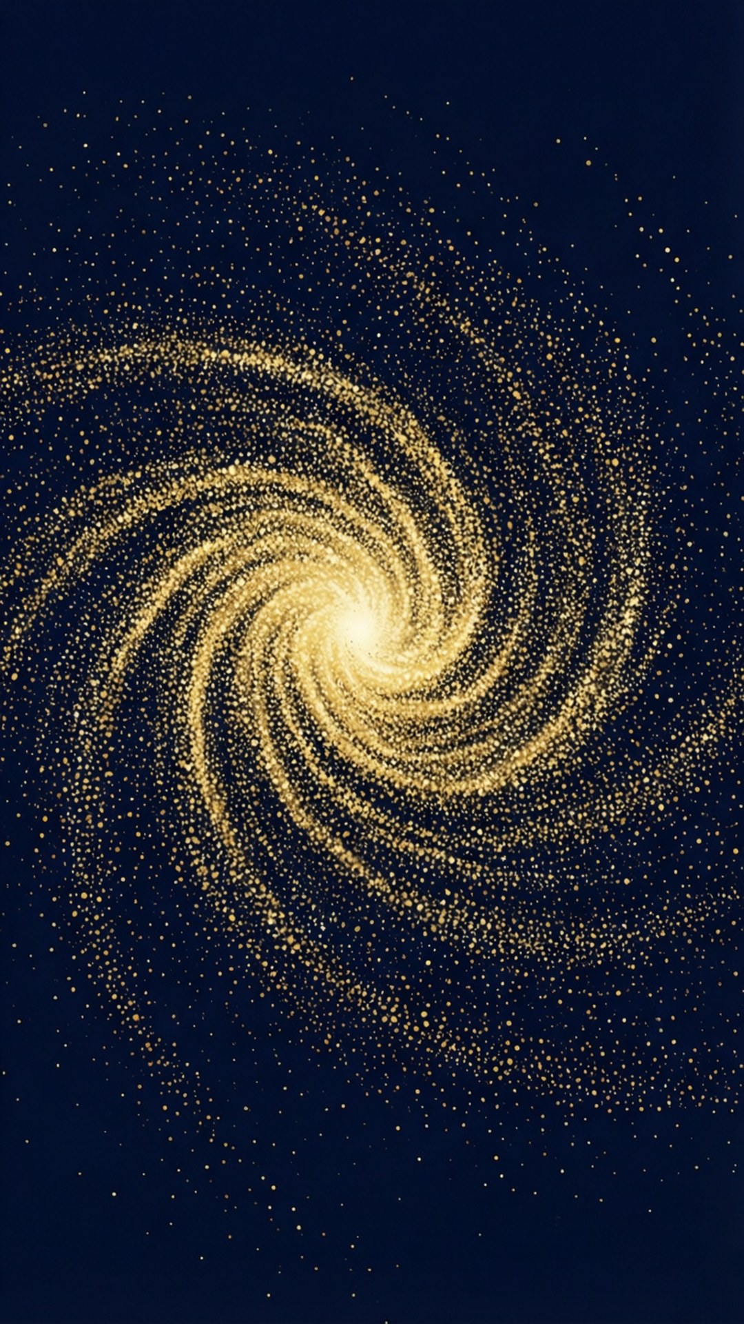 金色螺旋星系在深空中發光
