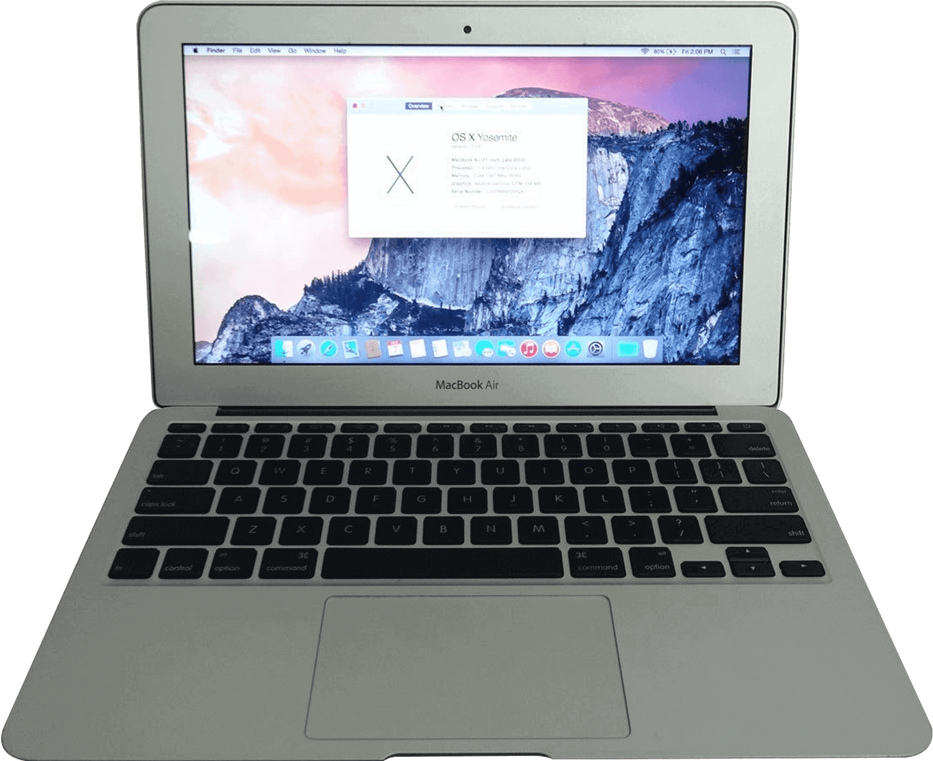 銀色 MacBook Air 筆記型電腦顯示 OS X Yosemite 安裝畫面。 — Macbook Pro 壁紙