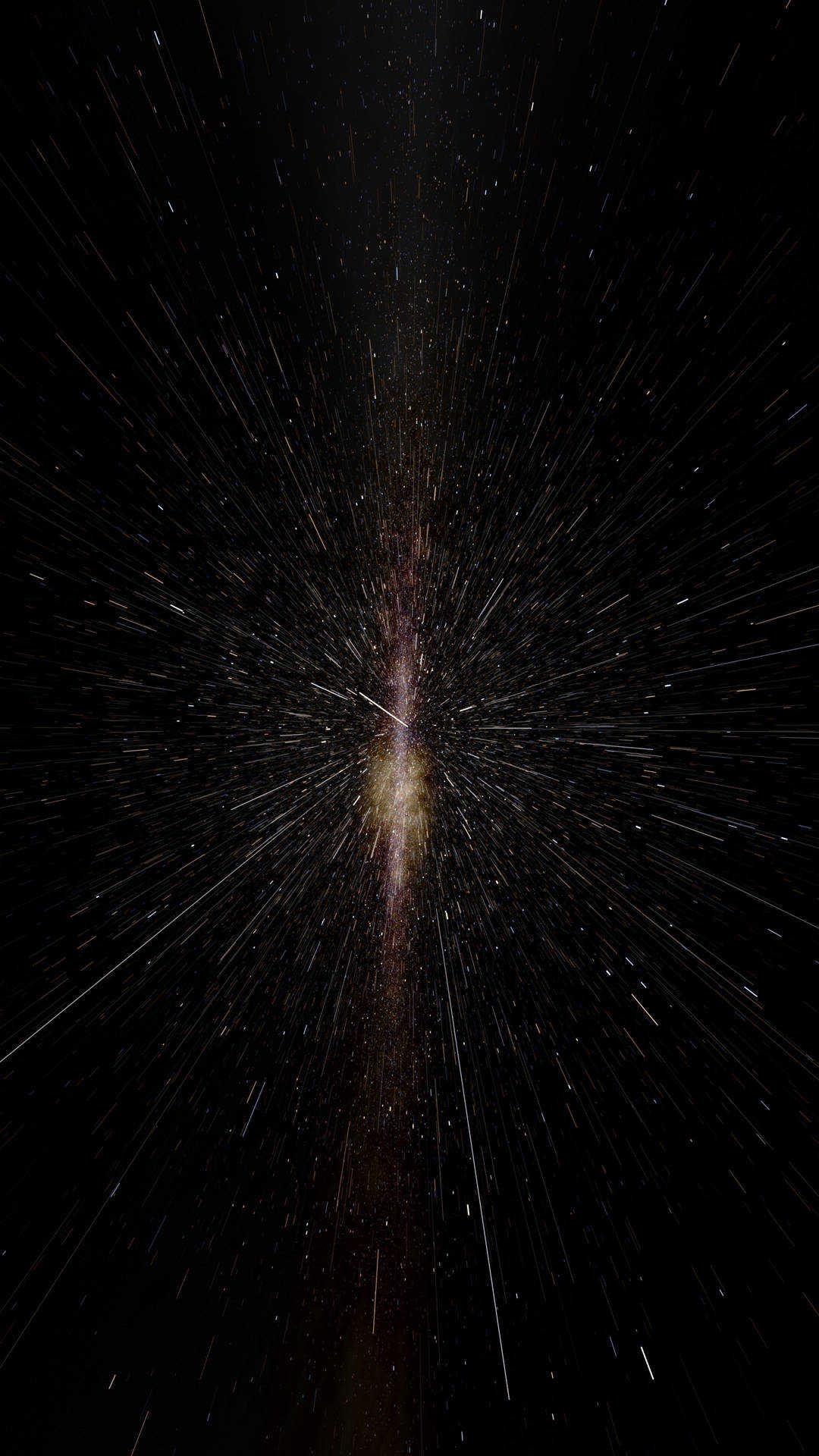黑暗夜空中的銀河系與星軌 — Google 壁紙