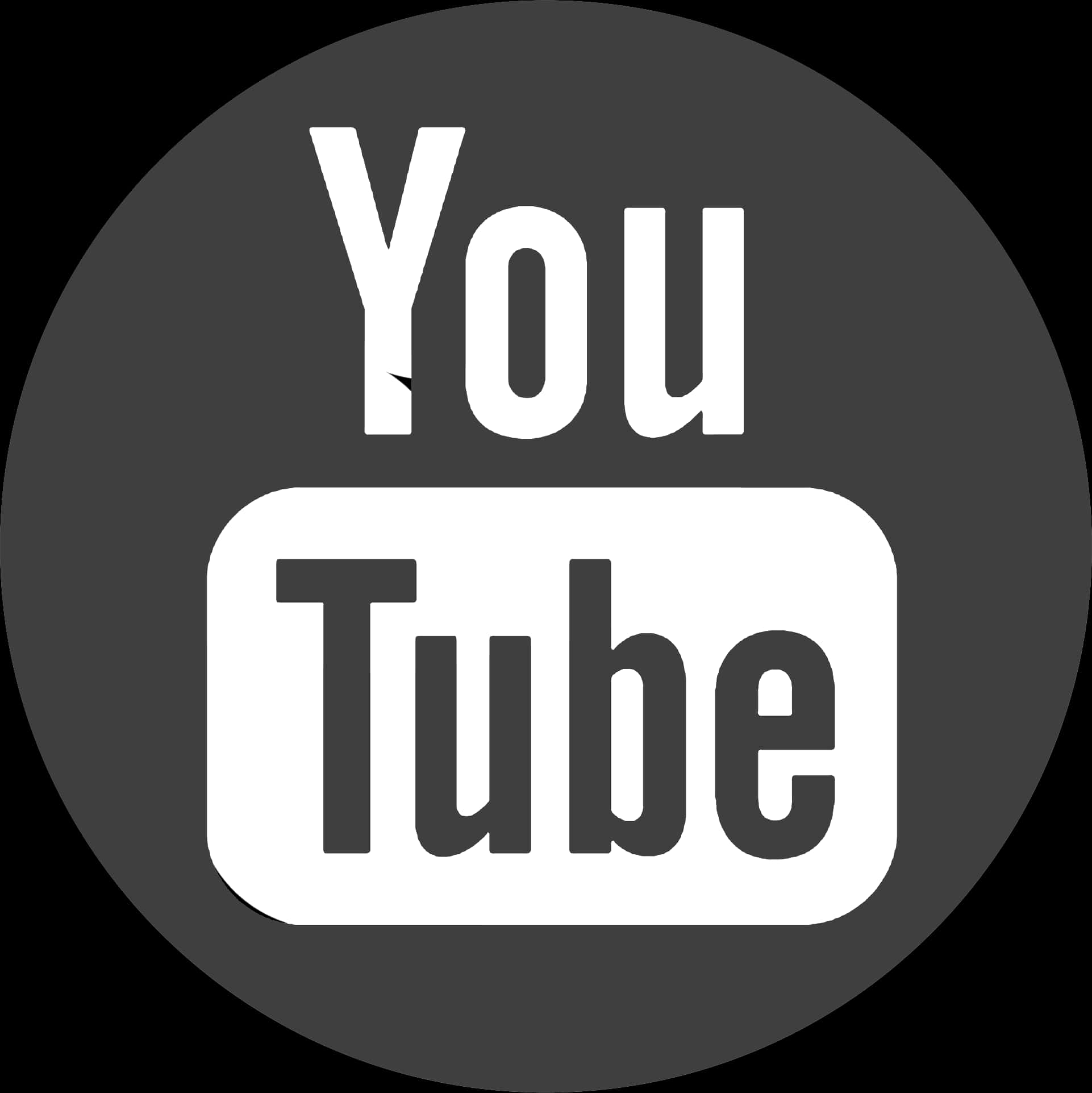 YouTube 標誌黑白版 壁紙