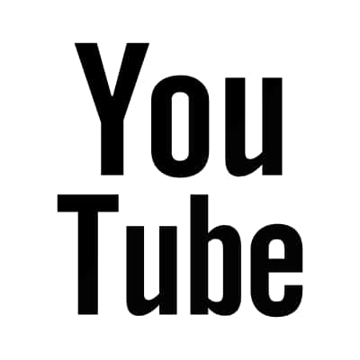 YouTube 標誌黑白版 壁紙